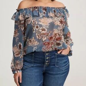 NWT Torrid Floral Off The Shoulder Top